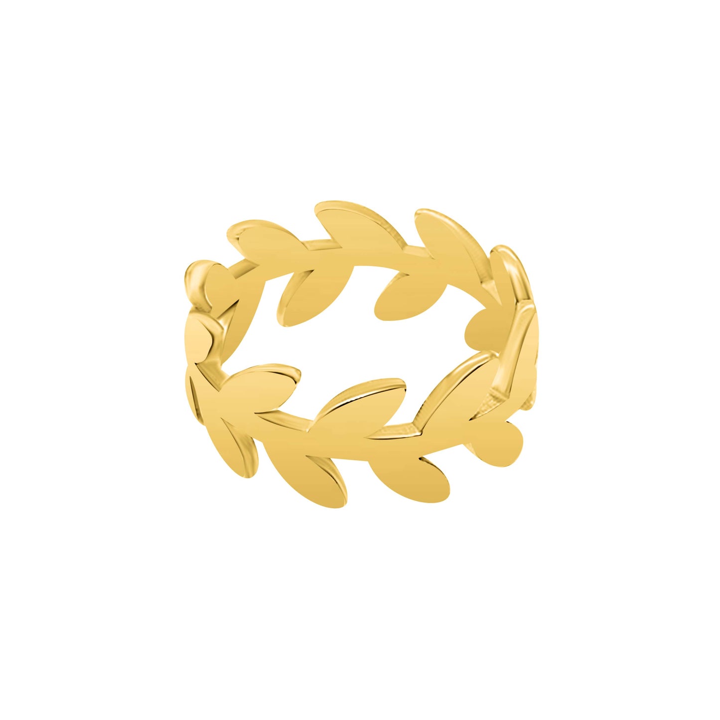 Aurora Leaf Band Gold