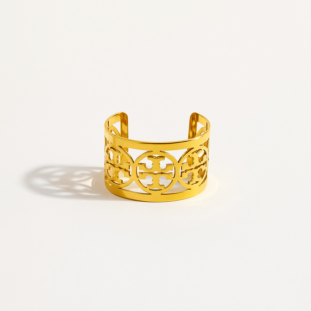 Eterna Grid Gold Cuff