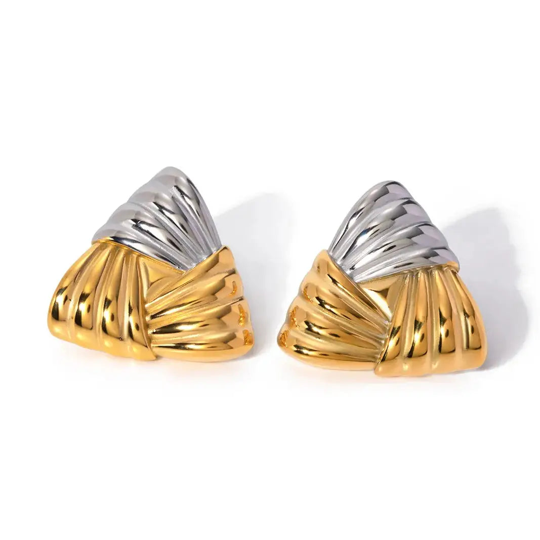 Fusion Luxe Two Tone Studs