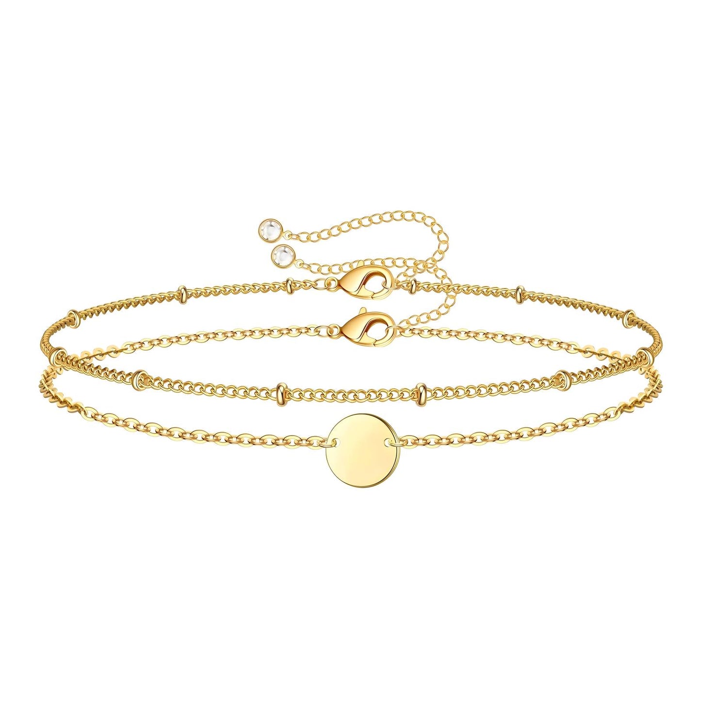 Luna Disc Bracelet Gold