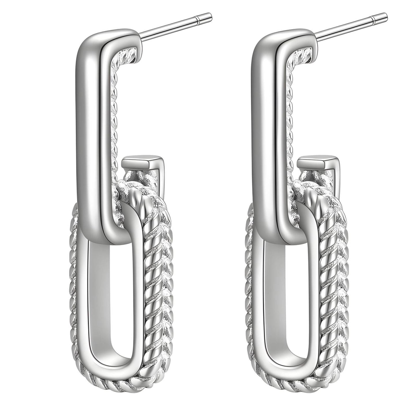Riviere Link Earrings Silver