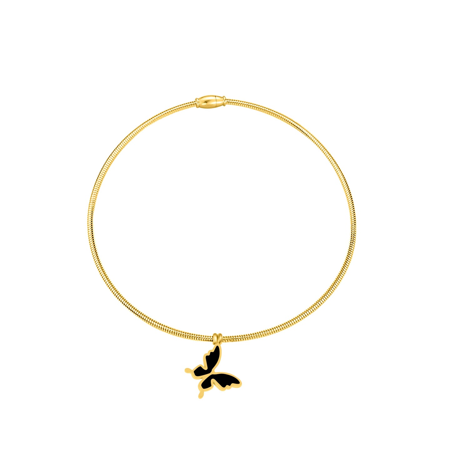 Soar Butterfly Charm Necklace Gold