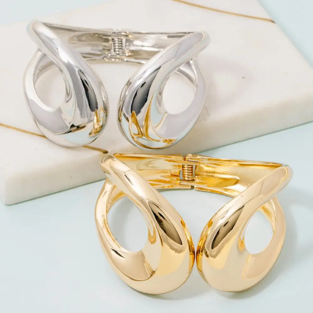 Velour wave Cuff Silver