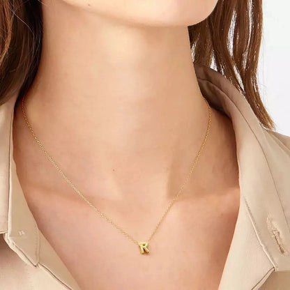 Aria Letter Necklace Gold