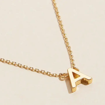 Aria Letter Necklace Gold