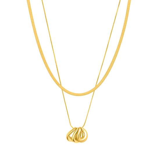 Aurora Layered Neckace Gold