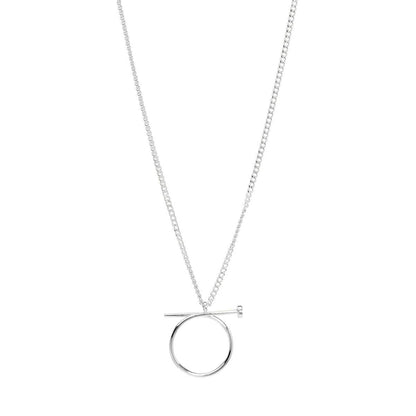 Axis Pendant Necklace Silver