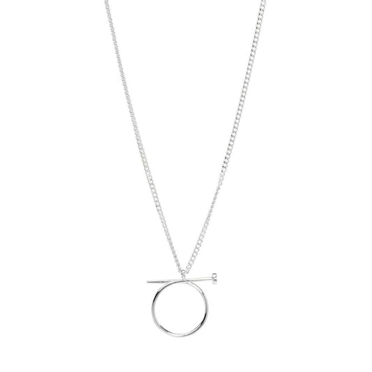 Axis Pendant Necklace Silver