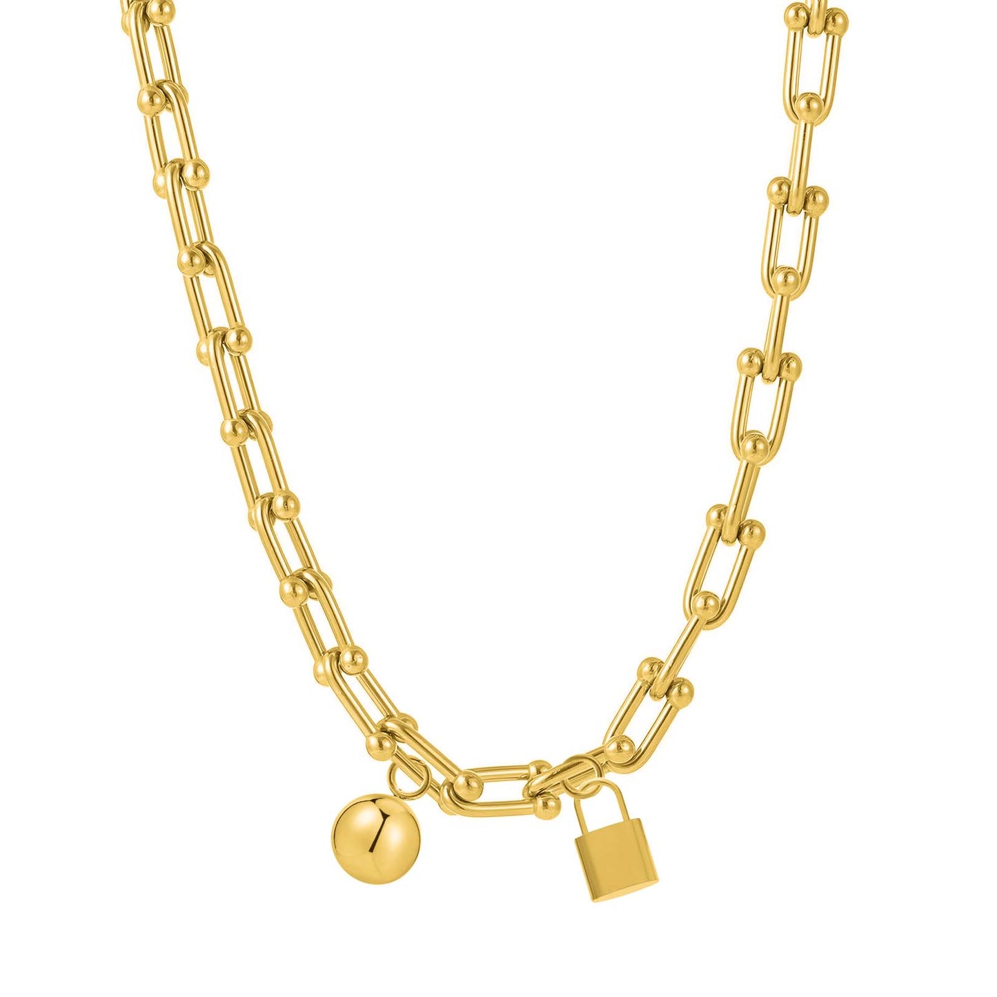 Bold Paperclip Necklace Gold
