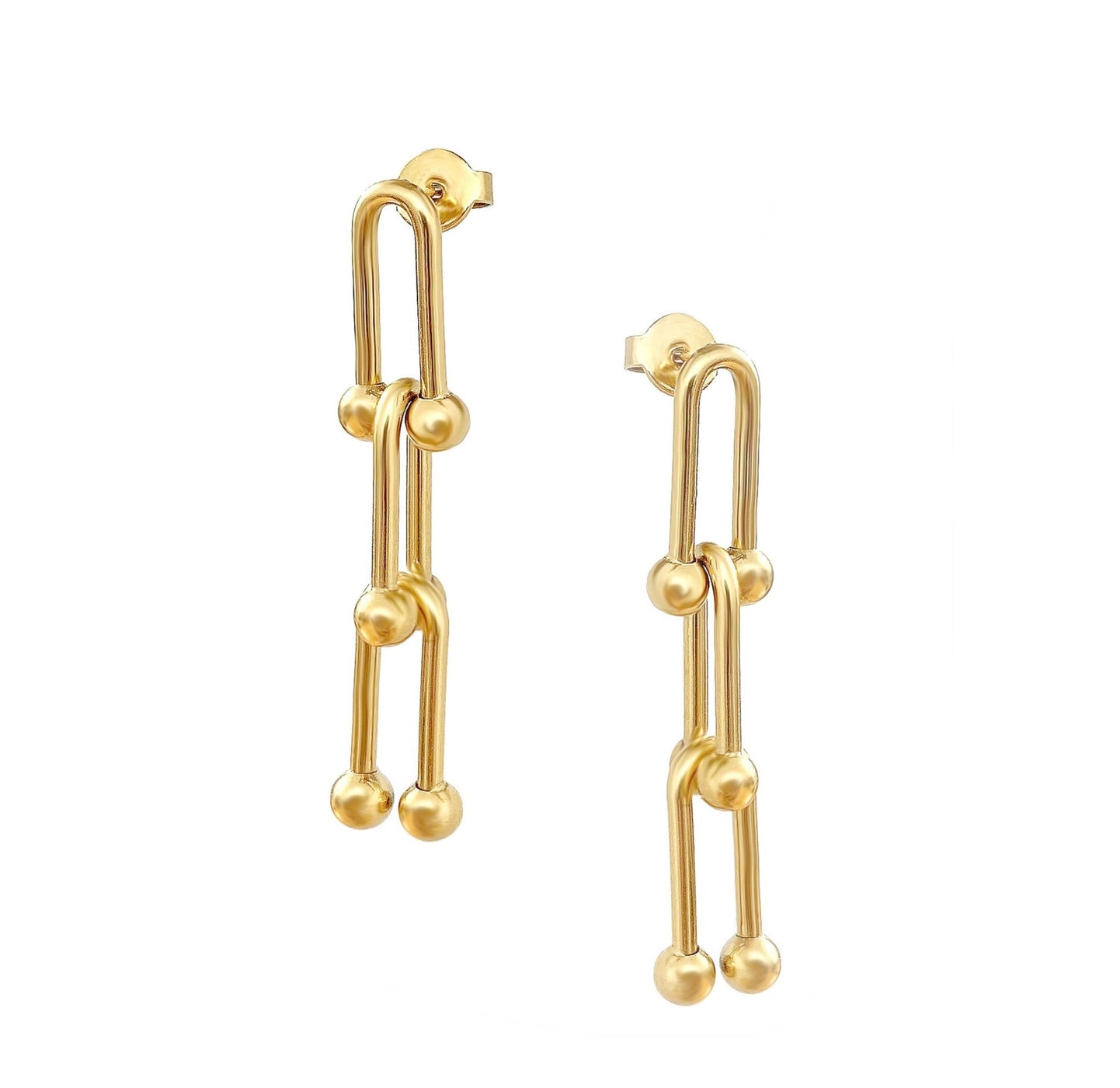 Brie Chain Earrings Gold