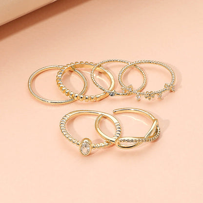 Essence Stacked Ring Set Gold