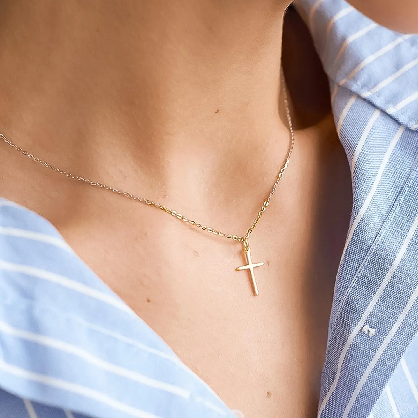 Golden Cross Necklace Gold