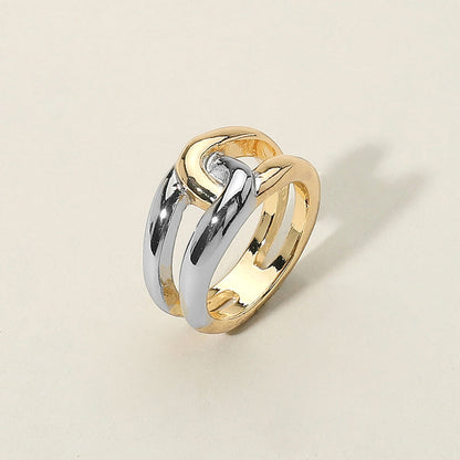 Intermix Two Tone Metal Link Dual Gold/ Silver Mix