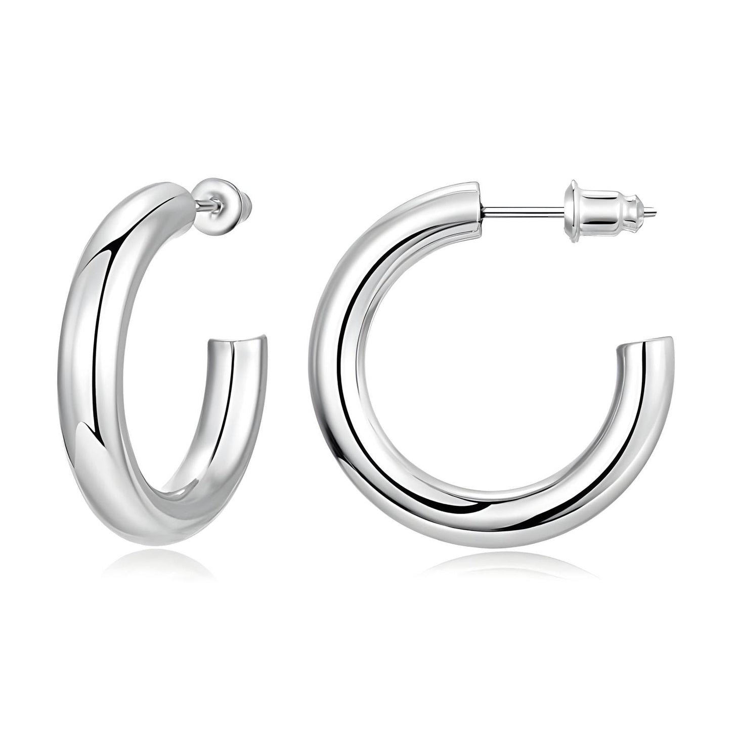 Karina Bold Hoops Silver