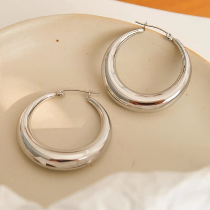 Luna Bold Hoops Silver