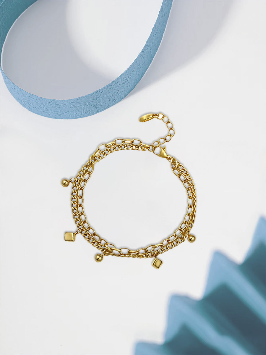 Luna Drops Chain Bracelet Gold
