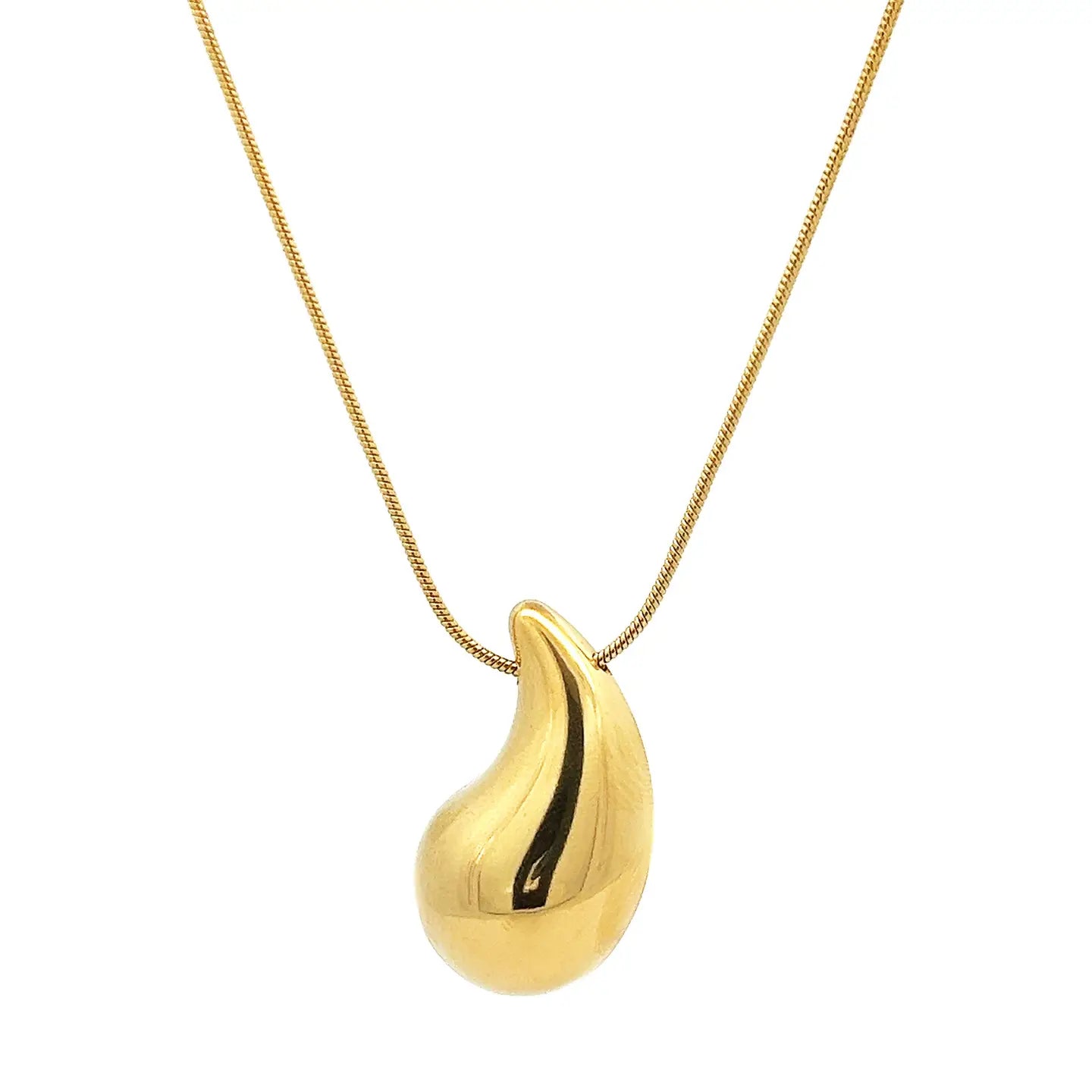 Luxe Curve Pendant Necklace Gold