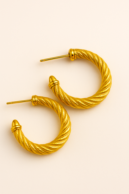 Marbella Rope Hoops Gold