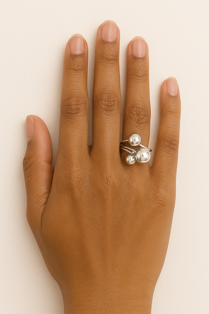 Nova Silver Orb Ring