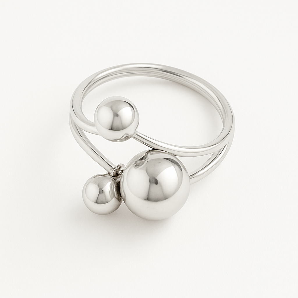 Nova Silver Orb Ring