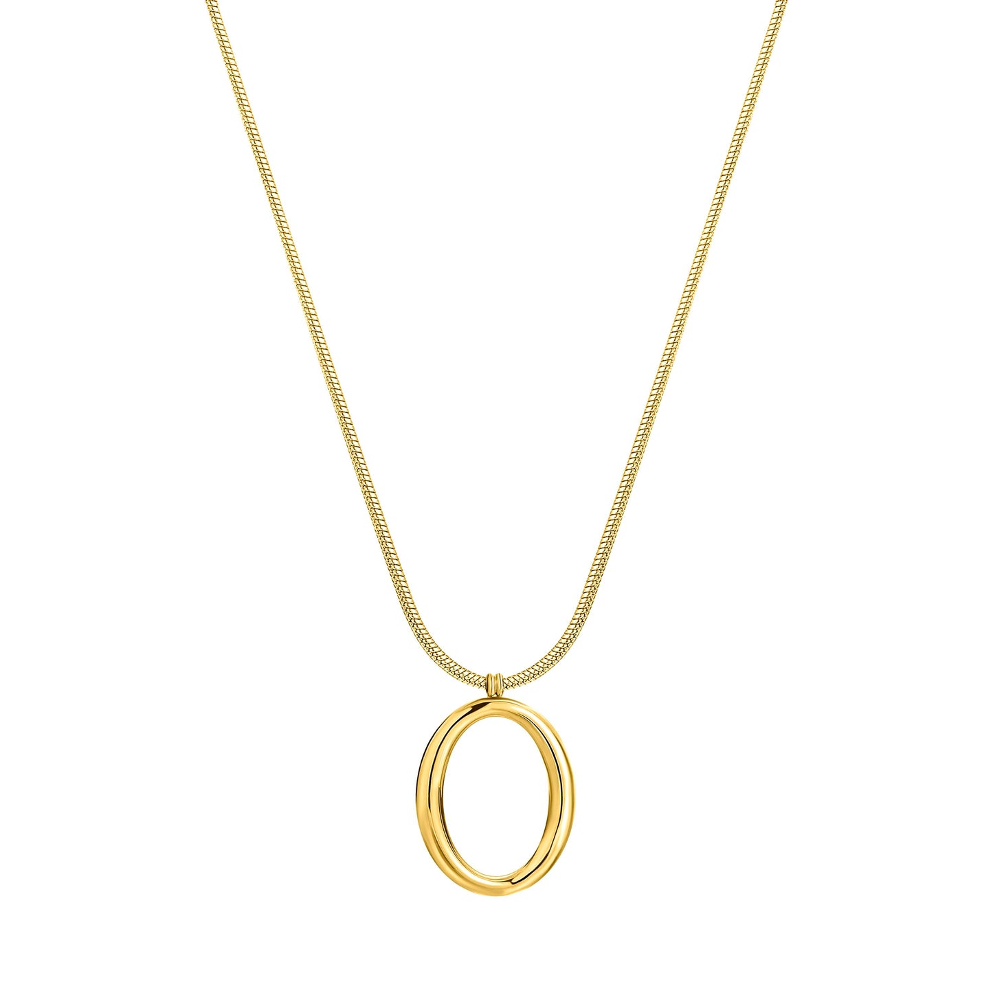 Ovale Pendant Necklace Gold