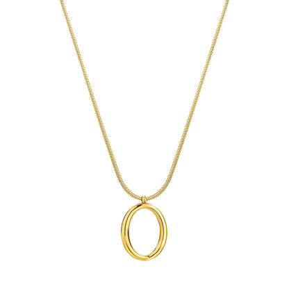 Ovale Pendant Necklace Gold