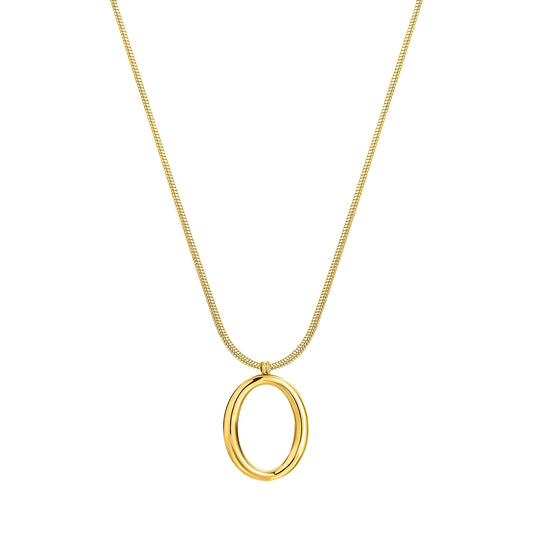Ovale Pendant Necklace Gold