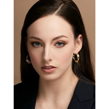 Radiant Curve Hoops Gold