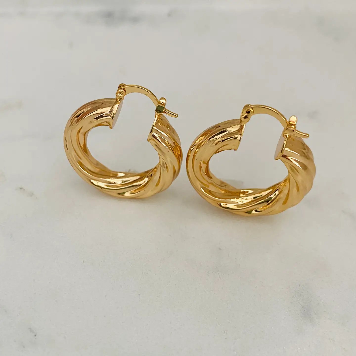 Rhea Hoops Gold