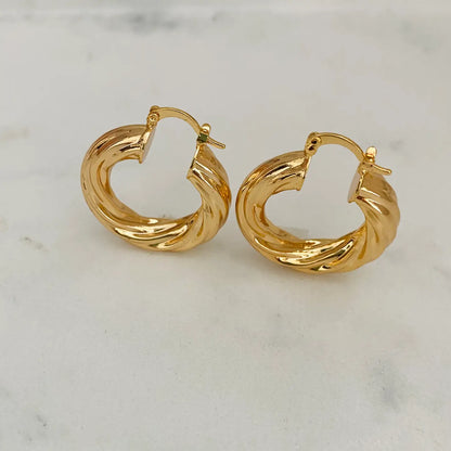Rhea Hoops Gold