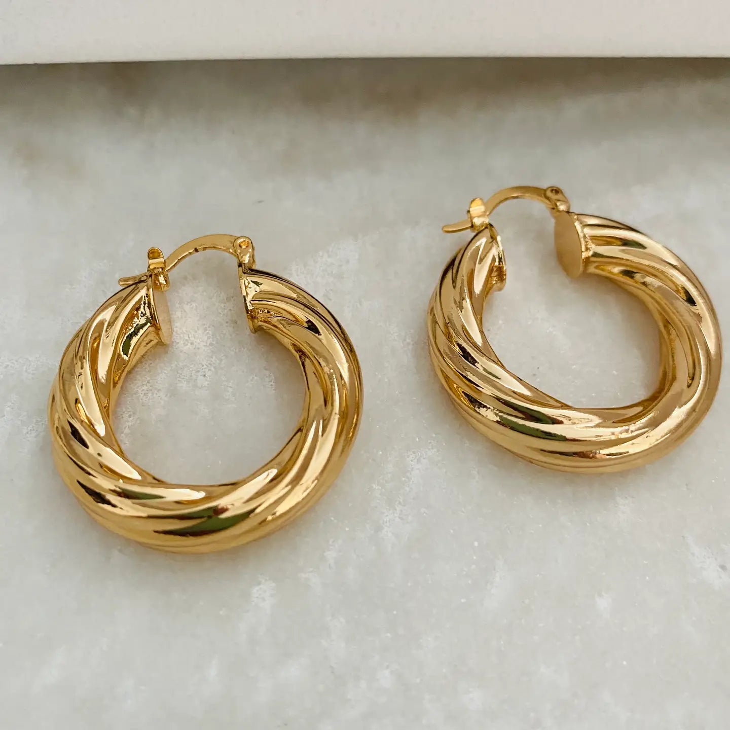 Rhea Hoops Gold