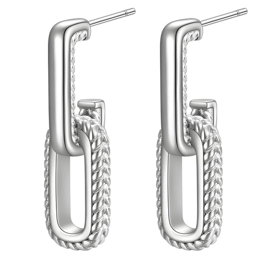 Riviere Link Earrings Silver