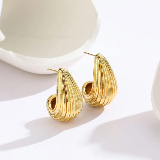 Serene Drop Studs Gold