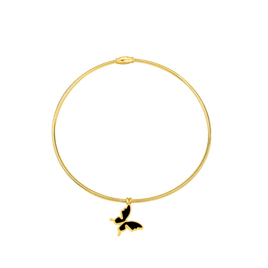 Soar Butterfly Charm Necklace Gold