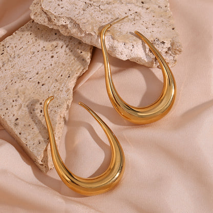 Solara Curve Earrings Gold