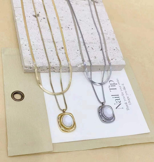 Solea Layered Necklace Gold and Silver