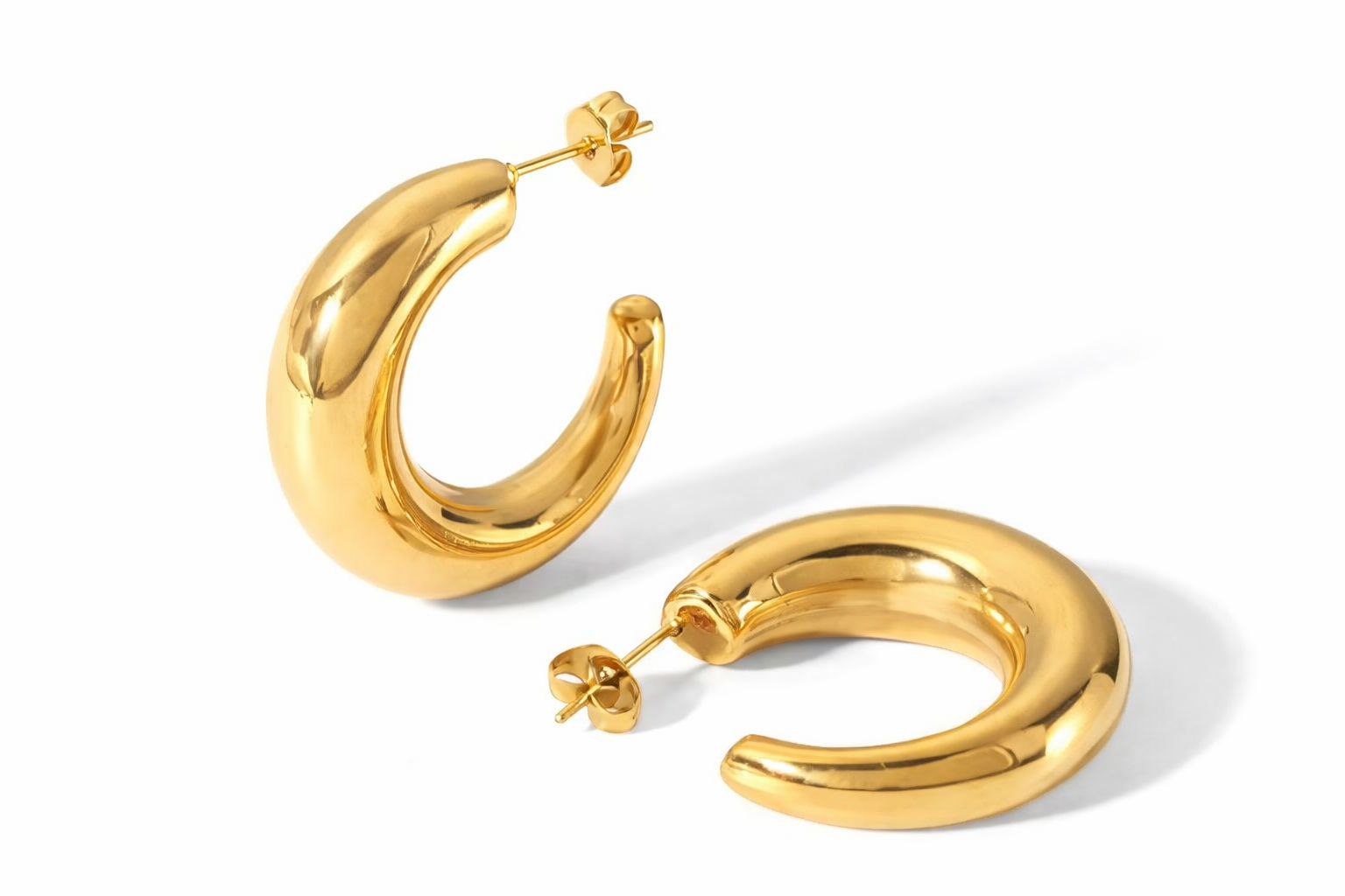 Solstice Hoops Gold – ATLASECA JEWELRY