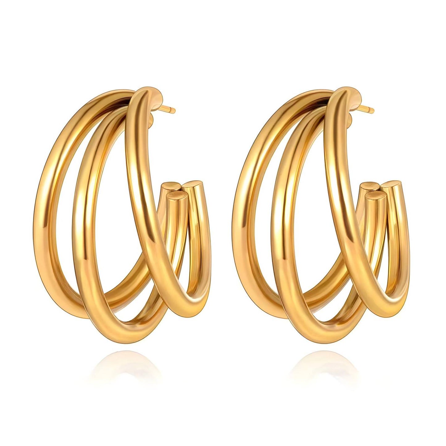 TriAura Hoops Gold
